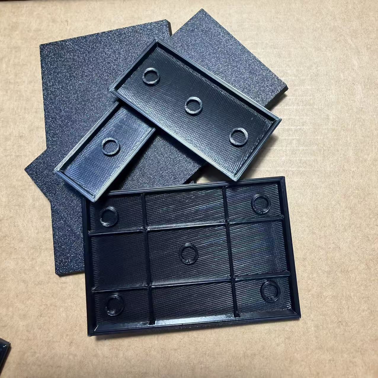 3D Printed ABS Rectangular Bases with Magnet Slots - 40x20 to 100x60mm