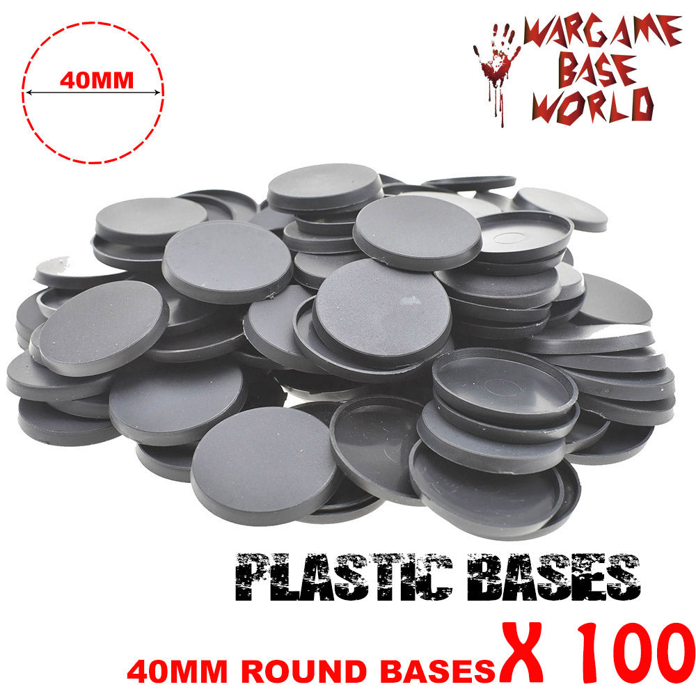 Wargame Base World - Lot of 100 - 40mm round plastic bases - WargameBase Store