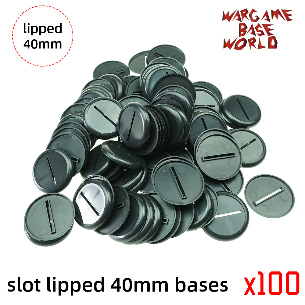 Wargame Bases - 40mm Slot Lipped bases - WargameBase Store