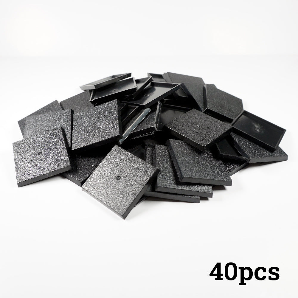 40mm Square Bases - Precision Plastic Foundation for Monstrous Infantry & Large Miniatures` - Wargame Base World
