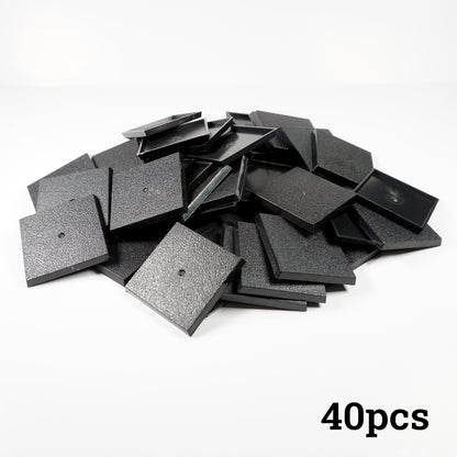 40mm Square Bases - Precision Plastic Foundation for Monstrous Infantry & Large Miniatures` - Wargame Base World