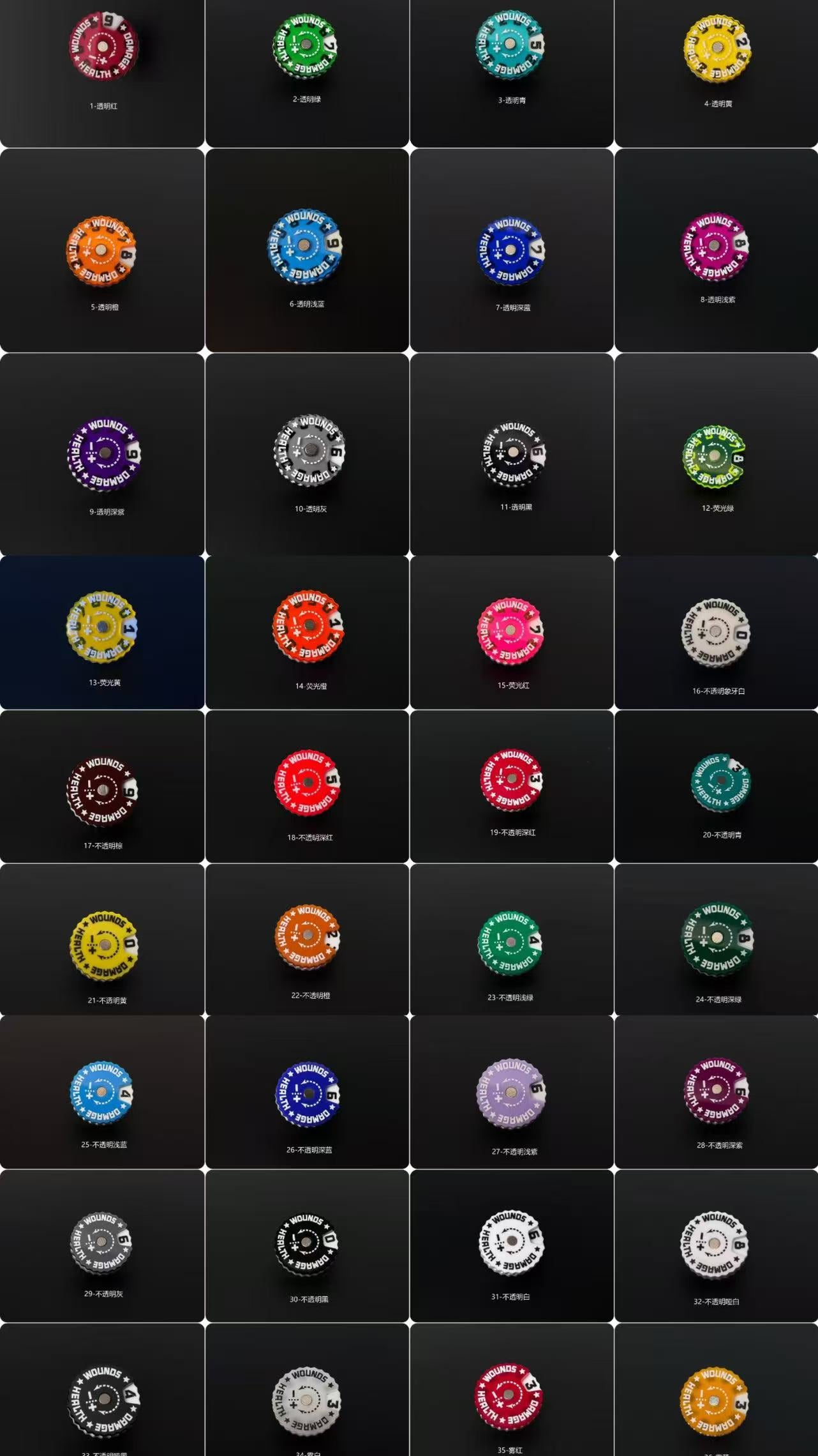 25mm 0-9 Wounds Tracker