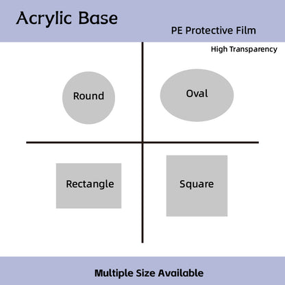 Clear Acrylic Bases - Premium Transparent Foundation for Miniatures (Round, Square, Oval & More) - Wargame Base World