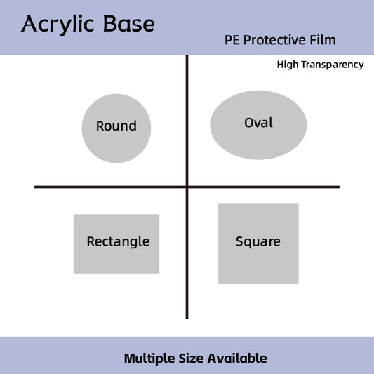 Clear Acrylic Bases - Premium Transparent Foundation for Miniatures (Round, Square, Oval & More) - Wargame Base World