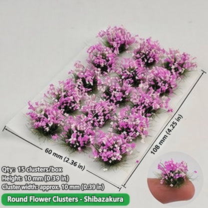10mm flower clusters, 15 per box, Shibazakura - Wargame Base World