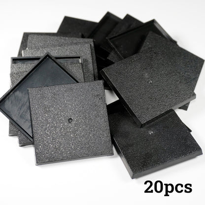 50mm Square Bases - Heavy-Duty Plastic Foundation for Large Monsters & War Machines - Wargame Base World