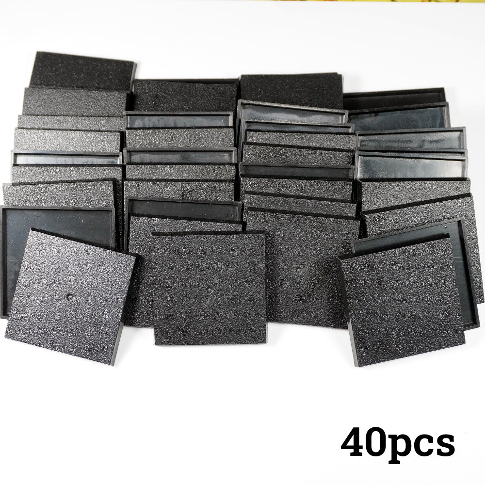 50mm Square Bases - Heavy-Duty Plastic Foundation for Large Monsters & War Machines - Wargame Base World