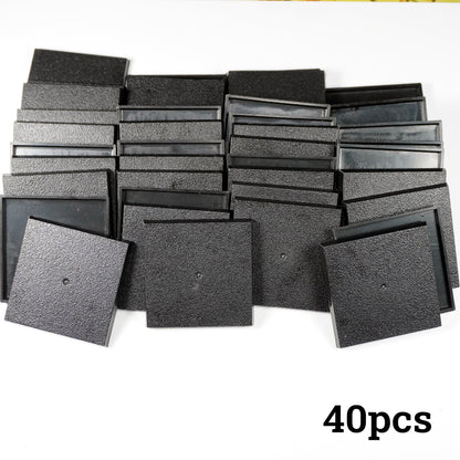 50mm Square Bases - Heavy-Duty Plastic Foundation for Large Monsters & War Machines - Wargame Base World