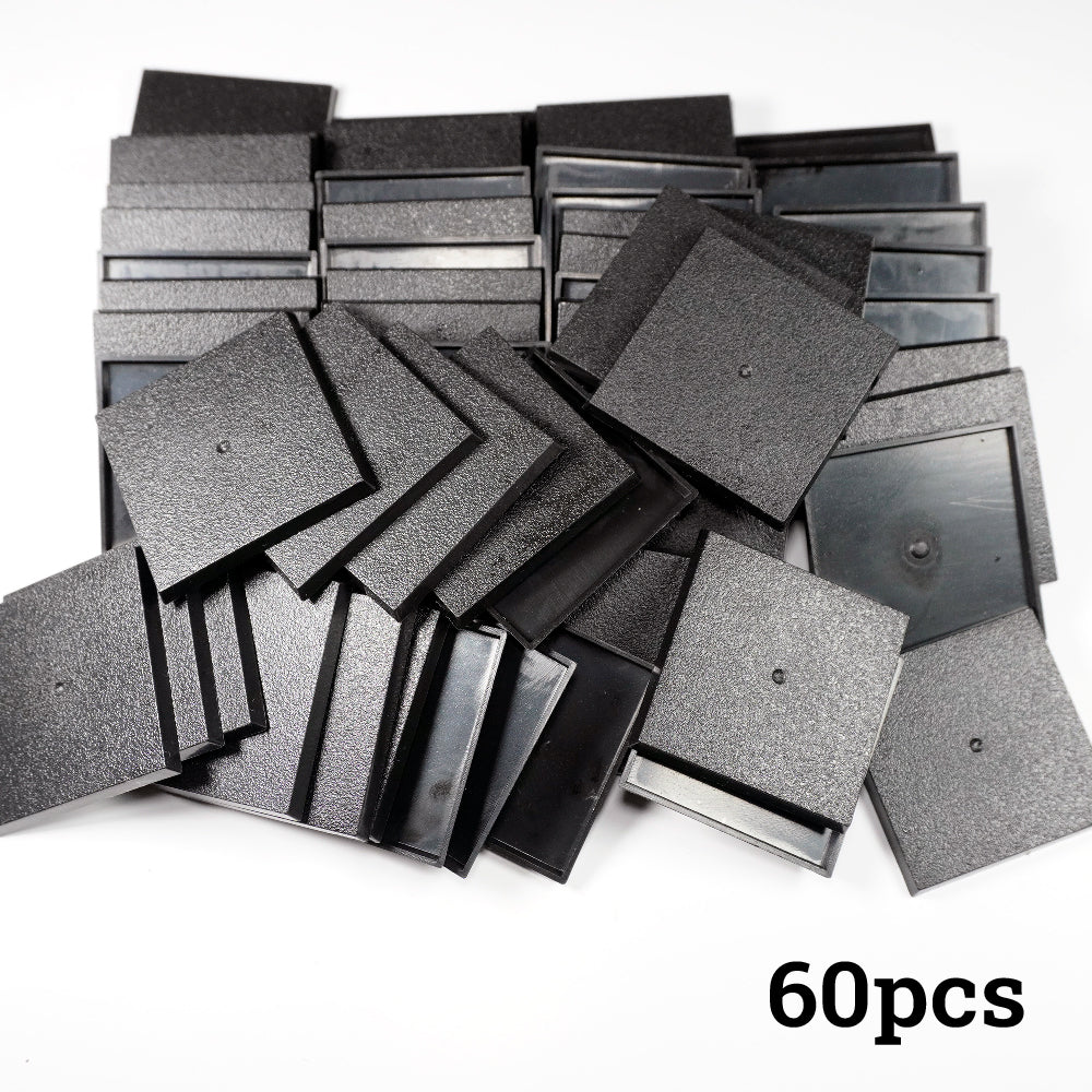 50mm Square Bases - Heavy-Duty Plastic Foundation for Large Monsters & War Machines - Wargame Base World