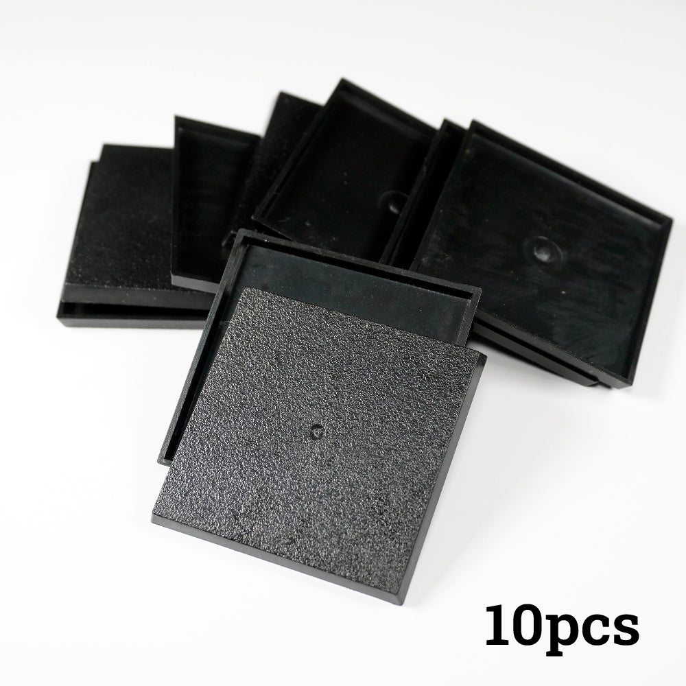 50mm Square Bases - Heavy-Duty Plastic Foundation for Large Monsters & War Machines - Wargame Base World