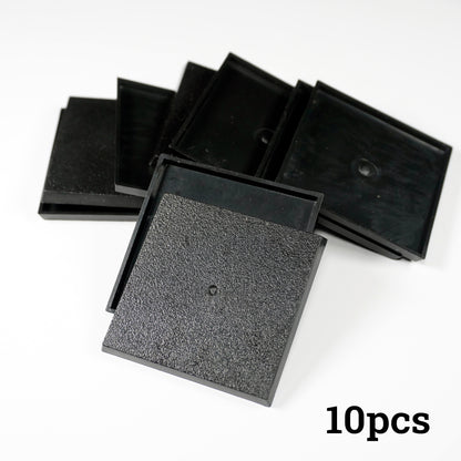 50mm Square Bases - Heavy-Duty Plastic Foundation for Large Monsters & War Machines - Wargame Base World