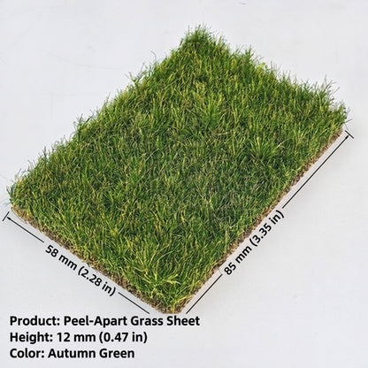 12mm peel-apart grass sheet, autumn green, 58 x 85 mm - Wargame Base World