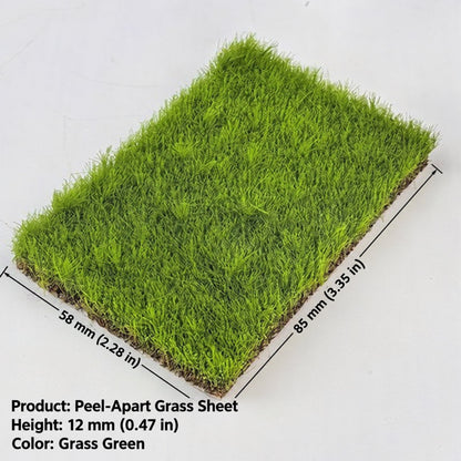 12mm peel-apart grass sheet, grass green, 58 x 85 mm - Wargame Base World