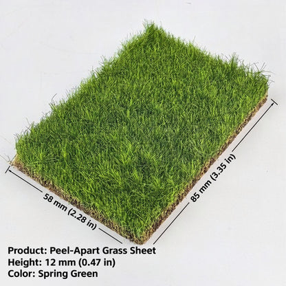 12mm peel-apart grass sheet, spring green, 58 x 85 mm - Wargame Base World