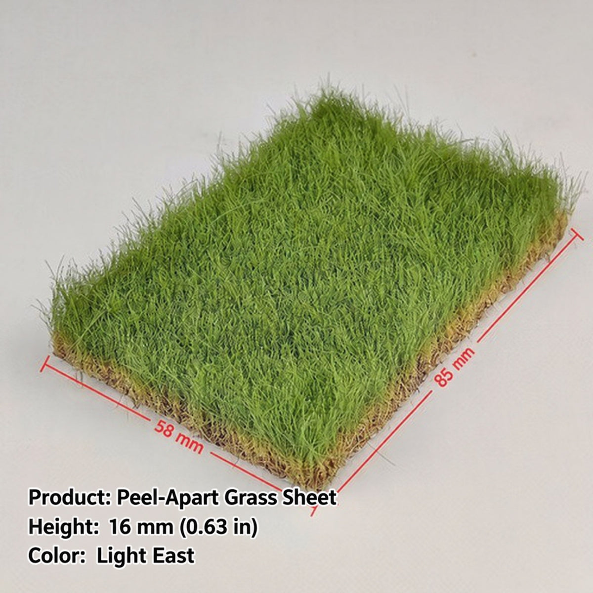 16mm peel-apart grass sheet, light east, 58 x 85 mm - Wargame Base World
