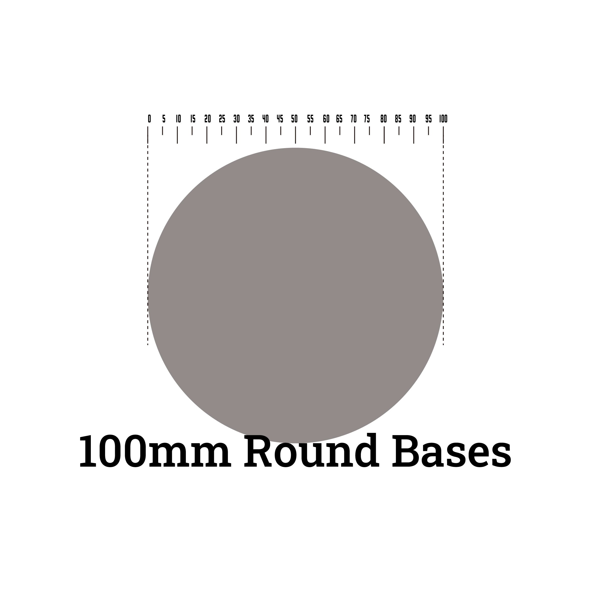 Round bases - 80mm round bases – Wargame Base World