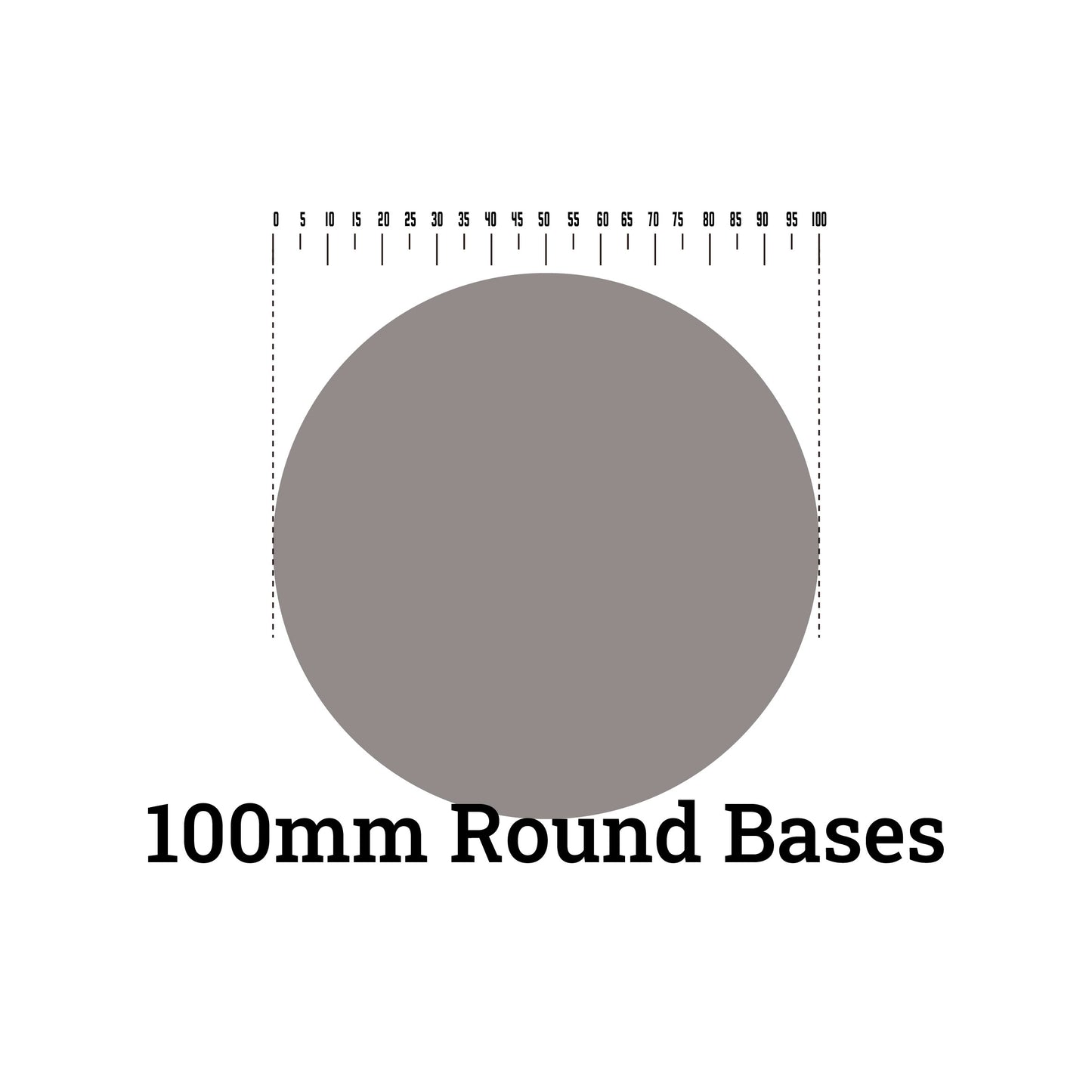Round bases - 100mm round bases - Wargame Base World