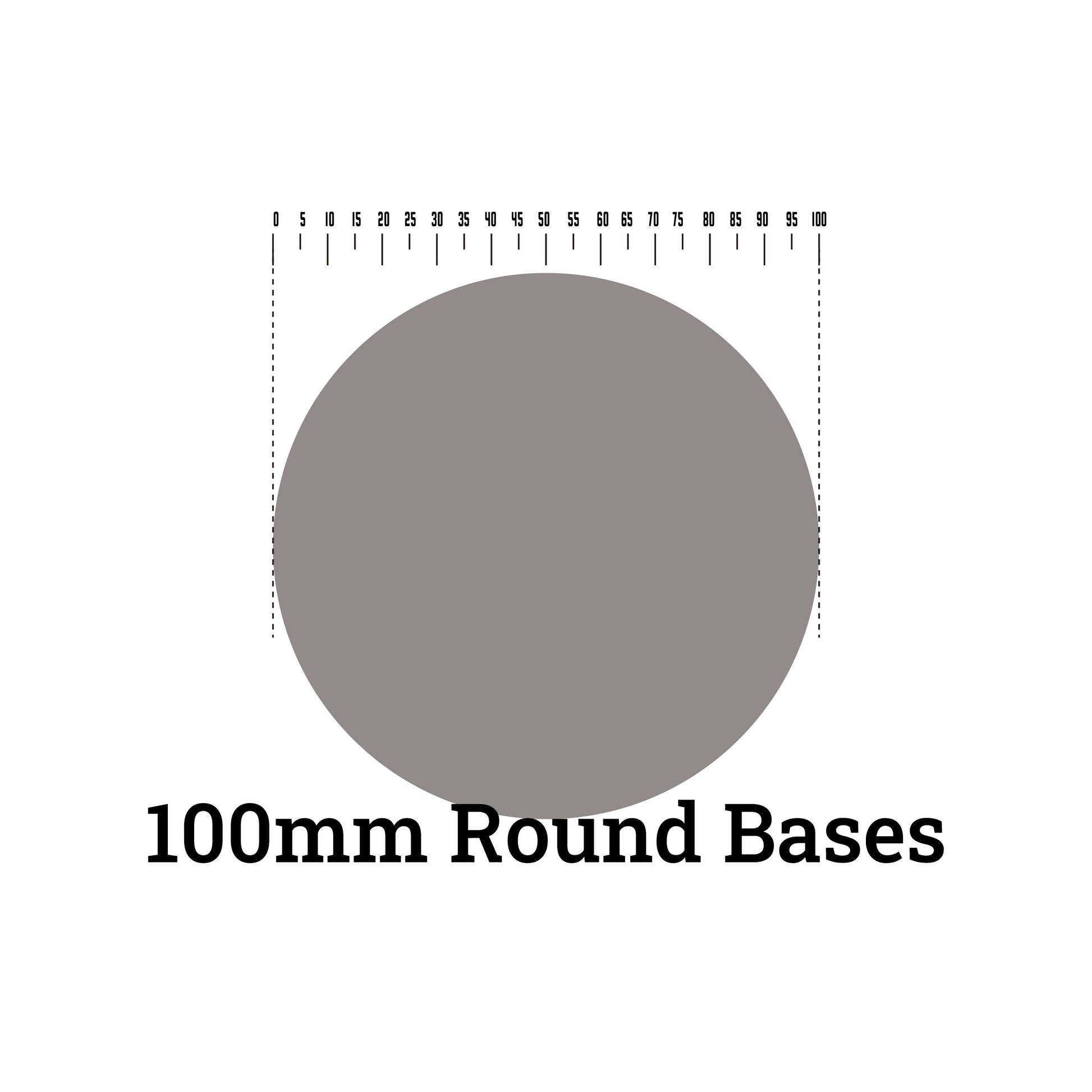 Round bases - 100mm round bases - Wargame Base World