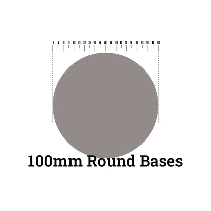 Round bases - 100mm round bases - Wargame Base World