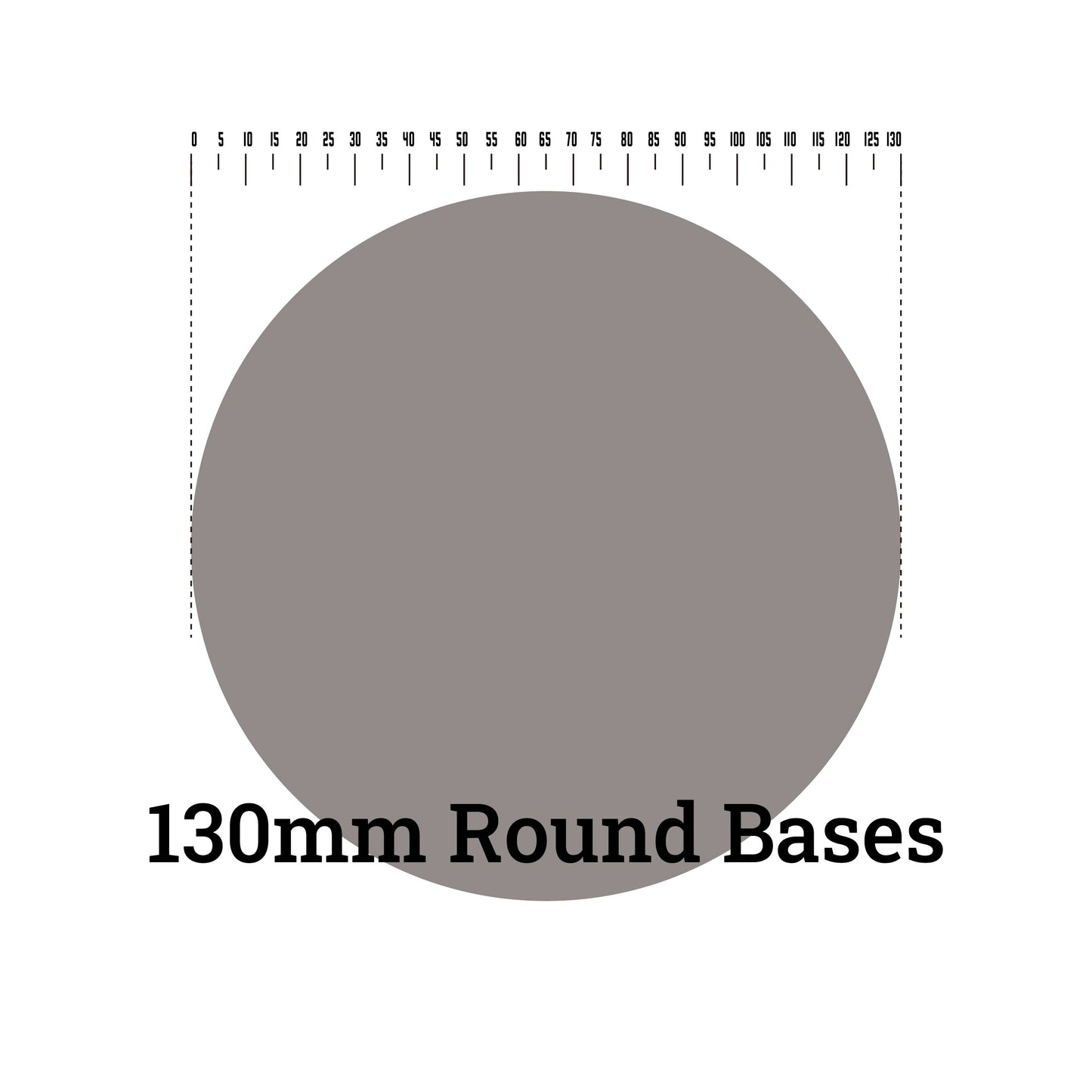 Round Bases -130mm Round Bases - Miniatures Bases - Wargame Base World