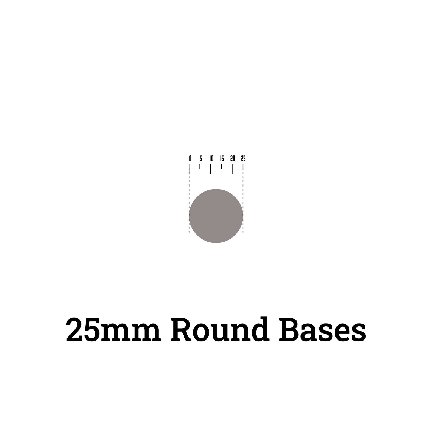 25mm Round Bases - Compatible with Warhammer 40k & Leading Tabletop Miniatures - Wargame Base World