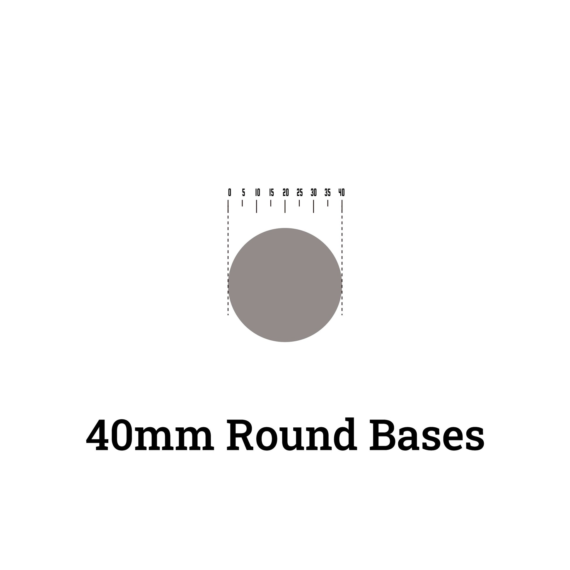 Precision-Molded 40mm Round Bases - Industrial Grade ABS Foundation for Elite Miniatures - Wargame Base World