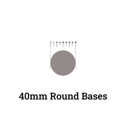 Precision-Molded 40mm Round Bases - Industrial Grade ABS Foundation for Elite Miniatures - Wargame Base World