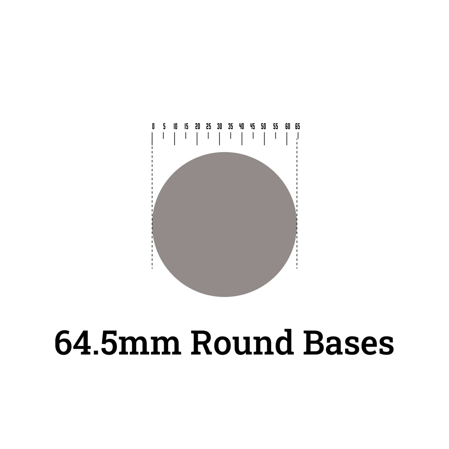 Round Bases - 64.5mm Round Bases - Wargame Base World