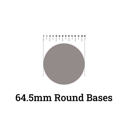 Round Bases - 64.5mm Round Bases - Wargame Base World