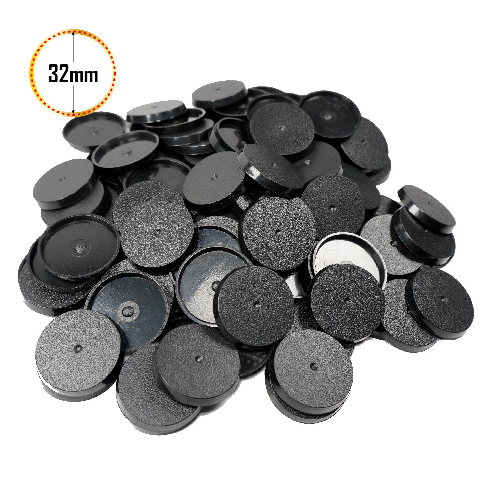 EasyPegs 32mm Textured Plastic Bases For Wargaming