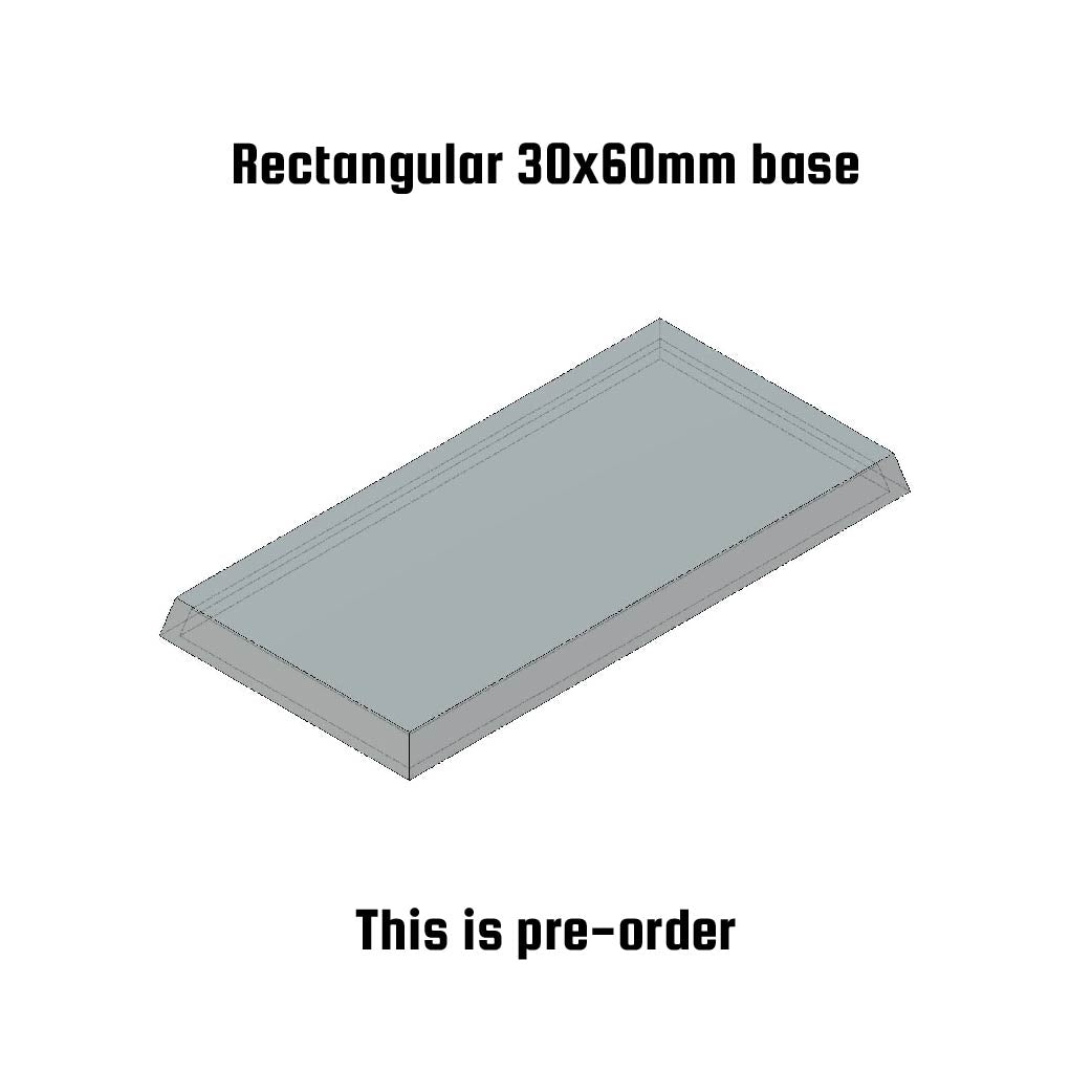 3D Printed Base Converters For Wargaming - Change 50x24mm To 30x60mm Rectangle Bases