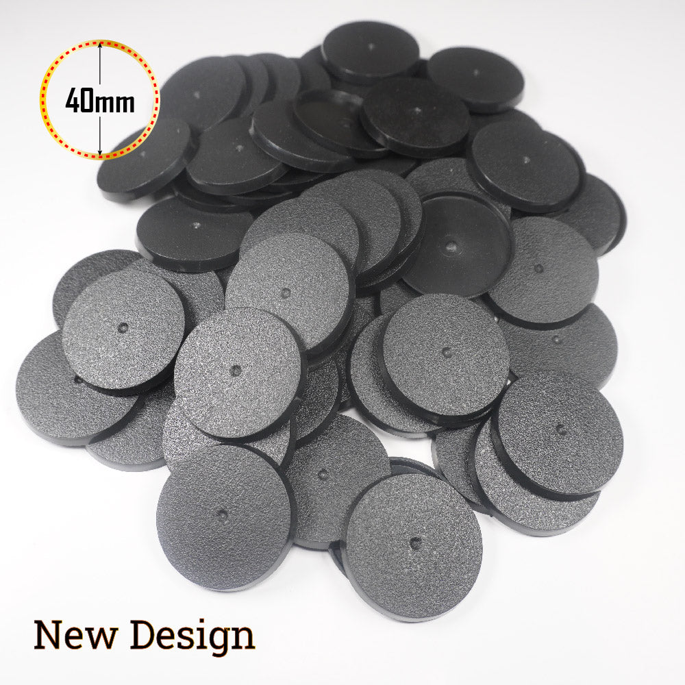 Precision-Molded 40mm Round Bases - Industrial Grade ABS Foundation for Elite Miniatures - Wargame Base World
