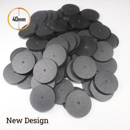 Precision-Molded 40mm Round Bases - Industrial Grade ABS Foundation for Elite Miniatures - Wargame Base World