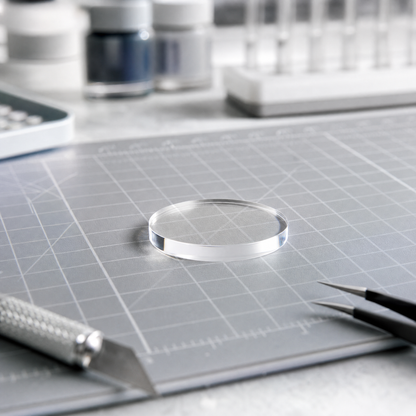 Clear Acrylic Bases - Premium Transparent Foundation for Miniatures (Round, Square, Oval & More)