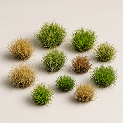 10mm 23 Round Tufts for Miniature Basing