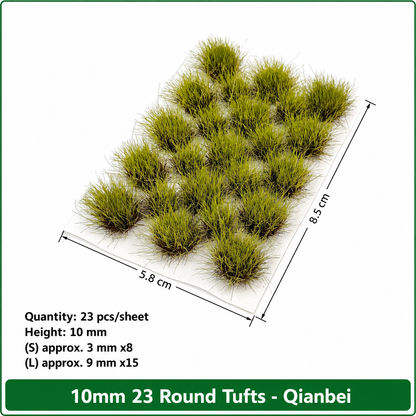 10mm 23 Round Tufts for Miniature Basing