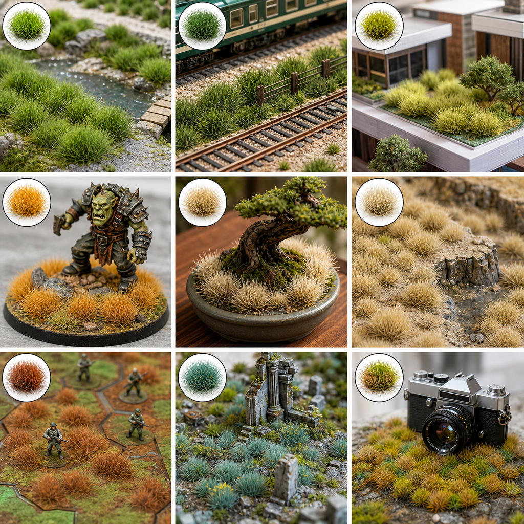 10mm 23 Round Tufts for Miniature Basing