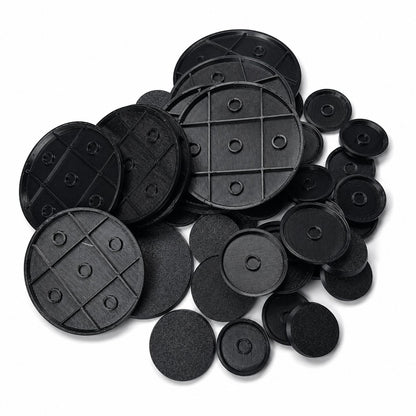 3D Printed ABS Round Bases with Magnet Slots - 25mm to 130mm
