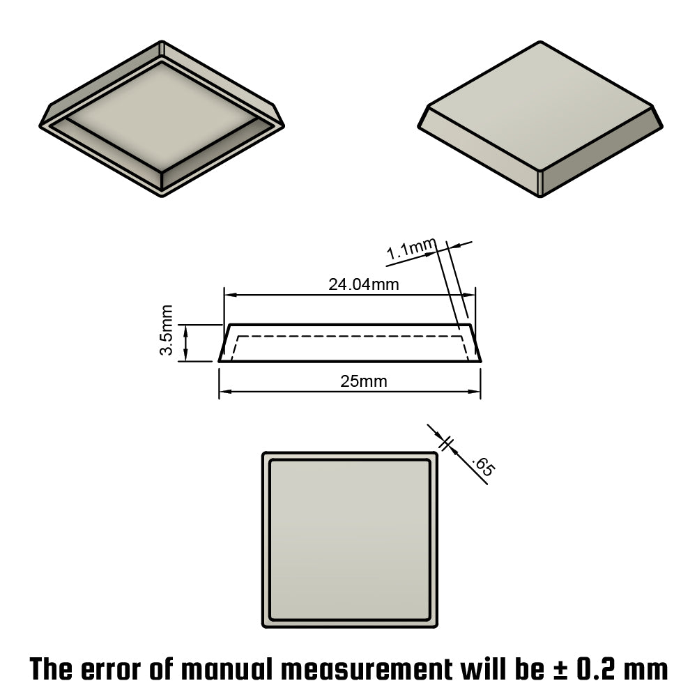 25mm Square Bases for Wargame Miniature - Wargame Base World