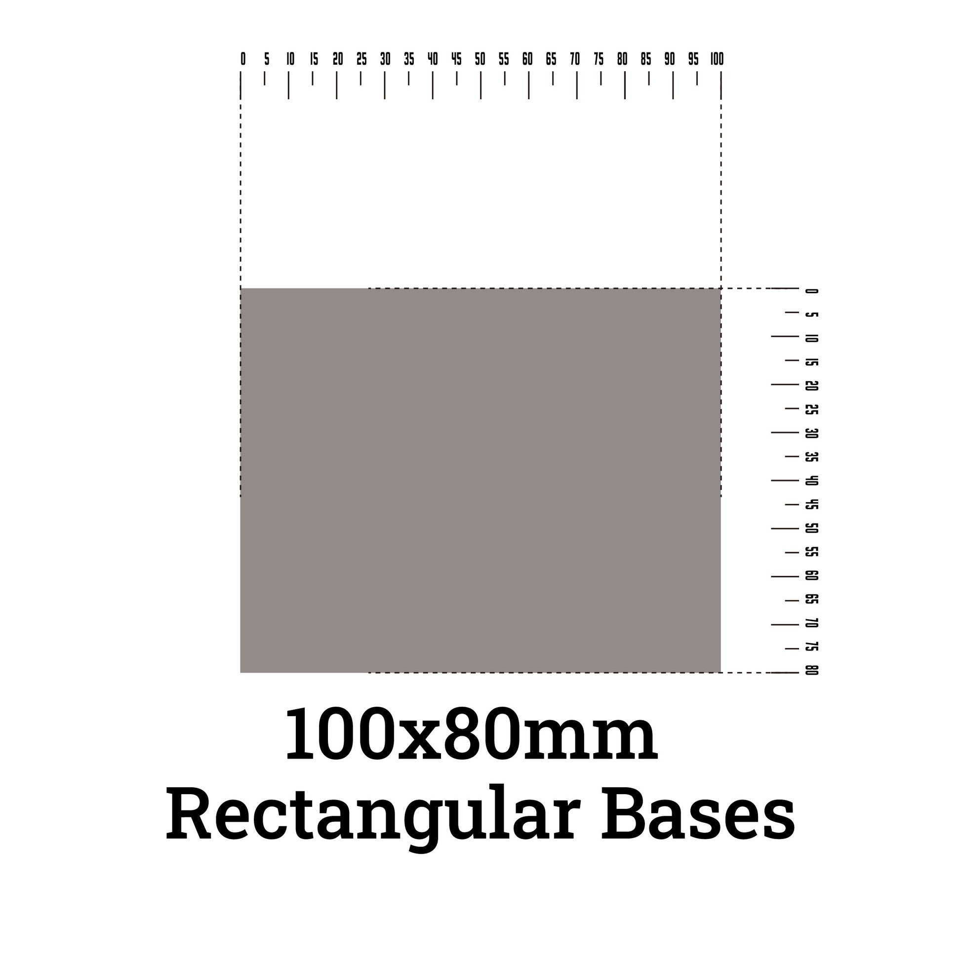100x150mm Rectangular Bases - Precision Foundation for Super-Heavy War Machines - Wargame Base World