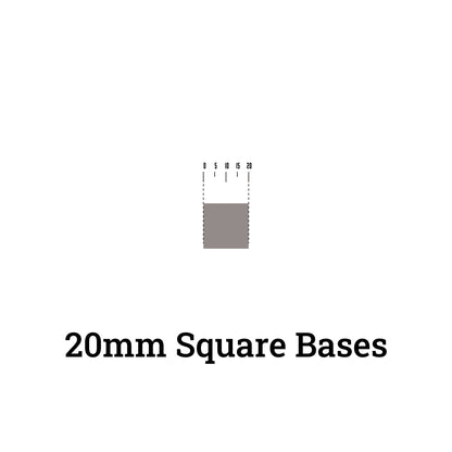 20mm Square Bases for Miniatures - Wargame Base World