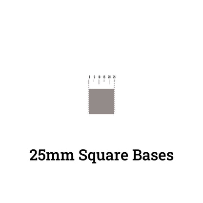 25mm Square Bases for Wargame Miniature - Wargame Base World
