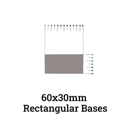 Rectangle bases - 30x60 rectangular bases - Wargame Base World