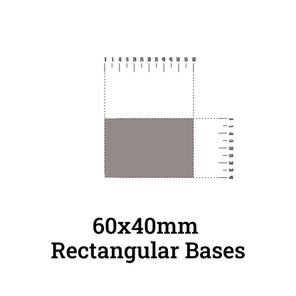 Rectangle bases - 40x60 rectangular bases - Wargame Base World