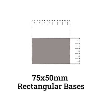 Rectangle bases - 75x50mm rectangle bases - Wargame Base World