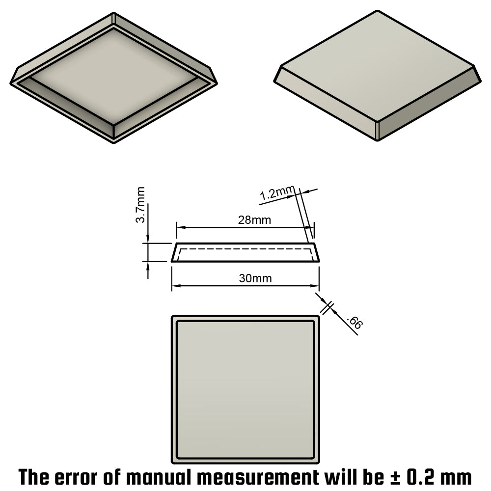 Square Bases - 30mm Square Bases