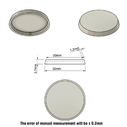 32mm Round Bases - High-Impact Plastic Foundation for 11th Edition Models - Wargame Base World