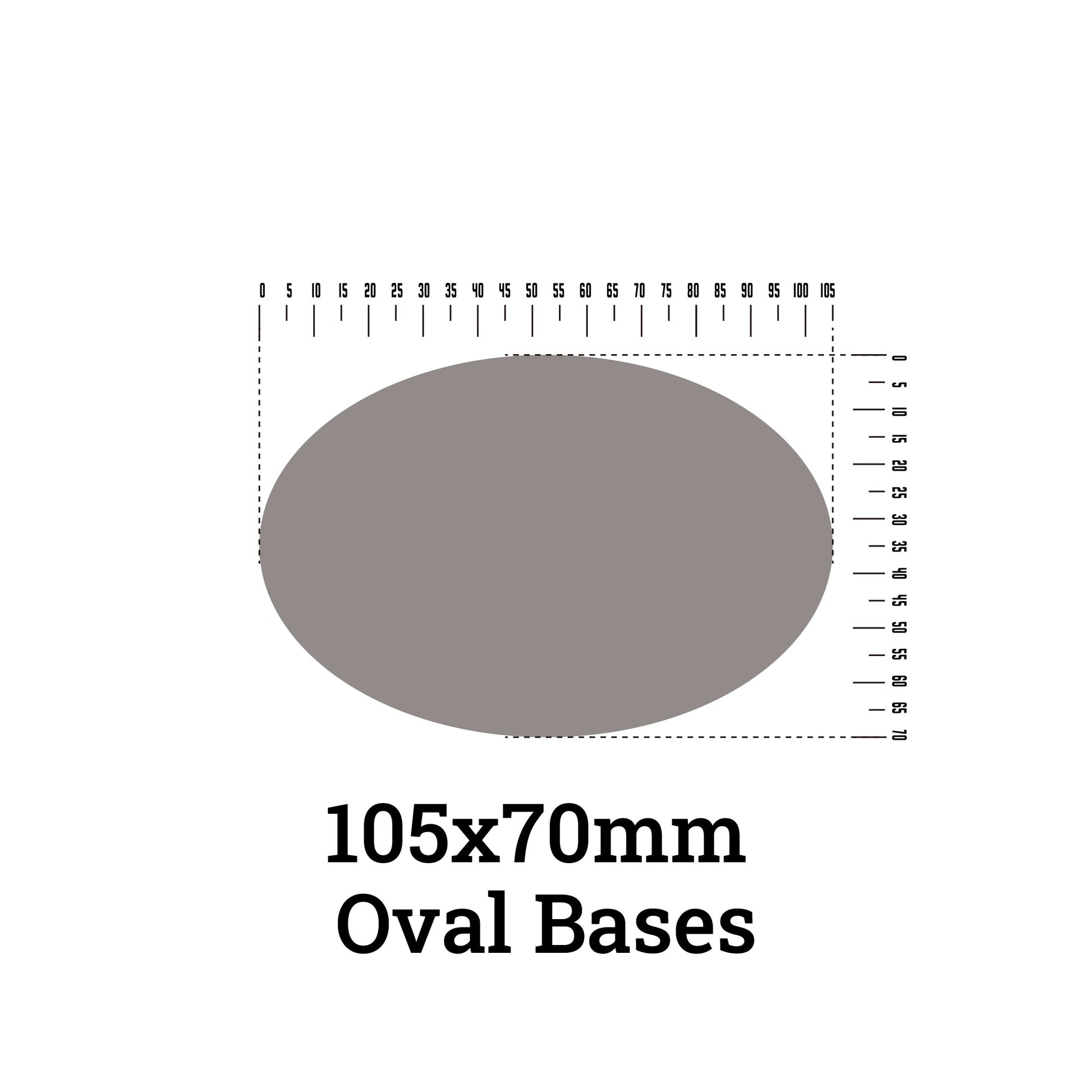 105x70mm Oval Bases For Warhammer - Wargame Base World