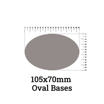 105x70mm Oval Bases For Warhammer - Wargame Base World