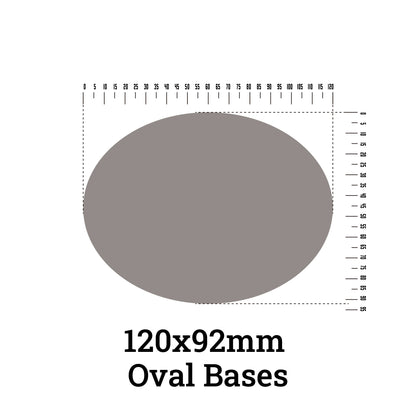 120x92mm Oval Base - Perfect for Miniature Gaming - Wargame Base World